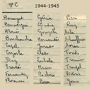 COLLEGE MODERNE LECLERC SIDI BEL ABBES LISTE 1944 1945 3 EME C